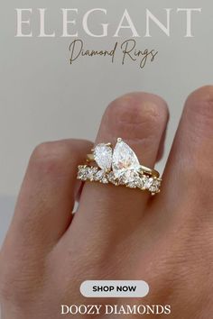 Toi Et Moi Engagement Ring For Women, 25% Off On Stunning Diamond Rings For Valentine's Engagement Ring Types, Stunning Diamond Rings, Cute Engagement Rings, Engagement Ring For Women, Traditional Diamond, Pear Engagement Ring, Dream Engagement, White Gold Wedding Rings, Dream Engagement Rings