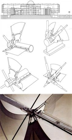 the diagram shows how to use an umbrella as a base for a structure that has been constructed