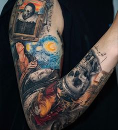 a man with tattoos on his arms and arm