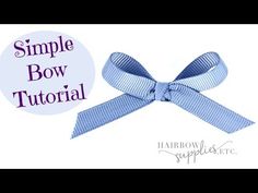 an image of a bow with the words simple bow tutor written in purple on it