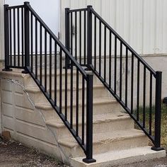 a set of stairs leading up to a building