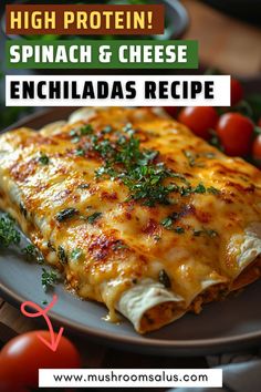 Craving a delicious, protein-packed vegetarian dinner? Try these high-protein spinach and cheese enchiladas! Loaded with fresh spinach and cheesy goodness, this recipe is not only flavorful but also incredibly easy to make. Perfect for a healthy weeknight meal or a cozy family dinner. Whether you're a vegetarian or just looking for a wholesome, satisfying dish, these enchiladas are sure to be a hit! Protein Enchiladas, Enchiladas Easy, Spinach Enchiladas, Spinach Cheese, High Protein Vegetarian Recipes, Easy Vegetarian Dinner, Enchiladas Recipe