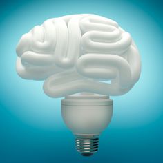 a light bulb shaped like a human brain