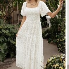 Baltic Born Lace Maxi Dress, Nwt! Size Small White Cute Dresses, White Maxi Dress Boho, Cute Cowgirl Outfits, Dancing Dress, Baltic Born, Proverbs 31 Woman, Cowgirl Outfits, Proverbs 31, Lace Maxi