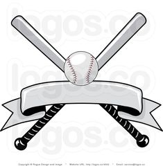 a baseball bat and ball with banner