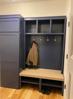 Mudroom Locker 48x13x  84 tall , bench depth 17" side cupboard dimensions 17 deep.  18x17" Available in color of choice optional shelving or 3 below cubbies spacing overall 68x17x84H Mud Room Cabinets Ideas, Narrow Mudroom Ideas Entryway, Hallway Coat Storage, Bench Depth, Cupboard Dimensions, Entryway Bench Coat Rack, Entry Way Lockers, Mudroom Storage Ideas, Side Cupboard