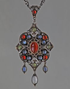 ARTIFICERS' GUILD, LONDON (1901-1942) by EDWARD SPENCER - Tadema Gallery Fire Opals, Metalwork Jewelry, Gothic Revival, Vintage Fine Jewelry, Peridot Necklace, Arts And Crafts Movement, Gorgeous Art