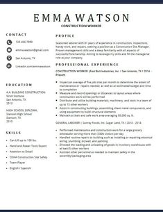 a professional resume template with no work experience on the cover letter, and an image of a