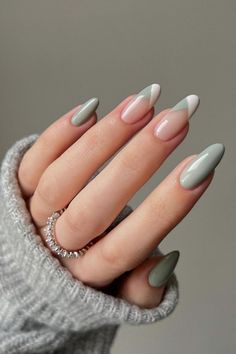 Green Nail Designs, Nail Art For Beginners, Cute Acrylic Nail Designs, Casual Nails, Classy Nails