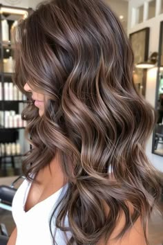 42 Beautiful Balayage Hairstyles That Are Trending Right Now Highlight Ideas For Light Brown Hair, Bronze Caramel Brunette Highlights, Dark Hair Color Balayage, Espresso Martini Balayage, Brunette Balayage Hair Cool Tone, Light Balayage On Dark Hair, Dark Brown Hair With Highlights Balayage, Cool Toned Highlights, Dark Brown Hair With Balayage