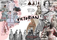 a collage of victorian women in dresses and hats with the words victorian written above them