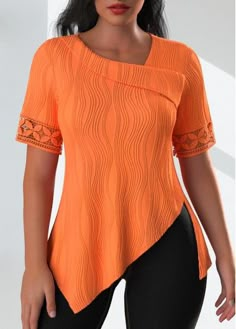 Color:Orange;Size:S;Size:M;Size:L;Size:XL;Size:XXL;Package Contents:1 X T Shirt;Occasion:Other;Style:Bohemian; Asymmetrical Tops For Women, Shirt Tops For Women, T Shirt With Pocket, Cheap Womens Tops, Beach Bridesmaid Dresses, Stylish Tops For Women, Trendy Tops For Women, Shirt Tunic Top, Plaid Outfits