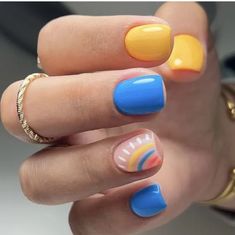 25+ Bright Color Nail Art Designs for Summer - Bellatory Summer Gel Nails, Simple Gel Nails, Summery Nails, Vibrant Nails, Cute Gel Nails, Nails 2023, Girls Nails, Dipped Nails