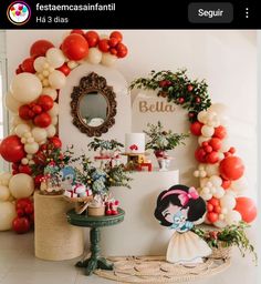 an image of a party with balloons and decorations on the wall in front of it