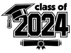 the class of 202 logo with a mortar cap and tassel on top of it