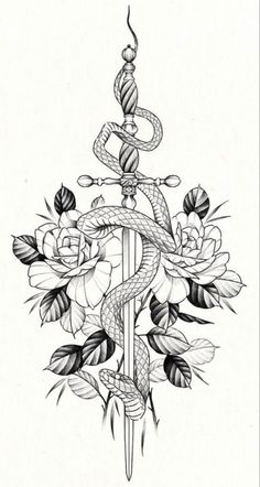 Snake And Dagger Tattoo, Woman Angel, Back Tattoo Women Spine, Backpiece Tattoo, Virgo Woman, Bookish Tattoos, Serpent Tattoo, Spine Tattoos For Women