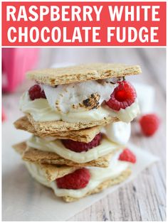 raspberry white chocolate fudge is an easy and delicious dessert