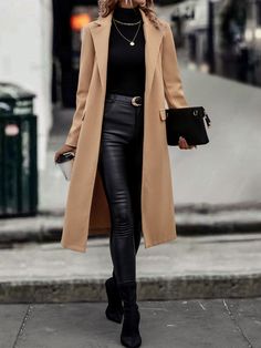 Classy Winter Outfits, Women Overcoat, Stylish Work Outfits, Camel Coat, Beauty And Fashion, Autumn Outfit, Professional Outfits, Fall Fashion Outfits, Business Casual Outfits