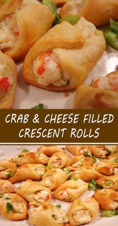 Cheese Filled Crescent Rolls, Crescent Roll Recipes Appetizers, Cream Cheese Snacks, Filled Crescent Rolls, Phyllo Cups, Crescent Recipes, Cheese Snacks