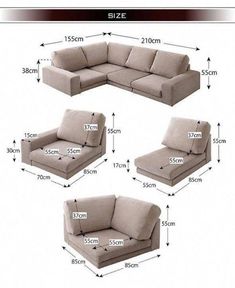 the size and measurements of a sectional sofa