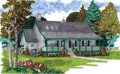 this is an artist's rendering of these country house plans for the front of their home