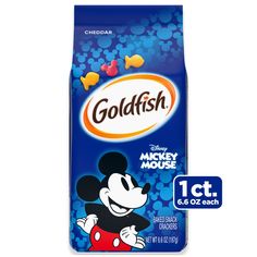 a packet of goldfish mickey mouse cereal