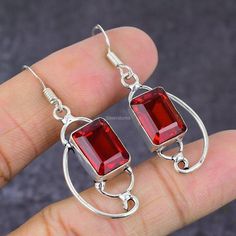 Beautiful Elegent Earrings studded with Garnet in 925 Sterling Silver to add a distinct style in your overall look. Designed to add class and elegance in your casual attire, this piece is bound to get you all the lovely compliments. ------------------------------------------ Welcome to Our Shop Silverstores ------------------------------------------ Elegant Garnet Earrings, Gemstone Earrings, Red Drop & Dangle Earrings, 925 Sterling Silver Jewelry, Birthday Gift, Earrings For Love Description :- Channel Earrings, Mom Earrings, Earrings Gemstone, Red Gemstones, Jewelry Birthday, Party Earrings, Garnet Earrings, Earrings Red, Drop Dangle Earrings