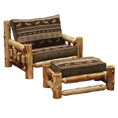 Cedar Log Frame Chair-and-a-half (7694478901480)