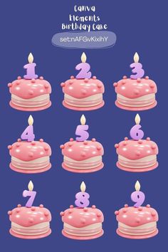 Birthday Cake 3D - Canva Elements Keyword can Canva Numbers Element, Candle Cartoon, Canva Free Elements, Children's Book Layout, Cake 3d, Anniversary Decoration, Elements Canva, Pastel Birthday, Keyword Elements Canva