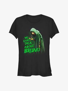 Disney's Encanto Bruno Character Focus Girl's T-Shirt Disney Maleficent, Disney Pixar Up, Shirt Diy, Disney T, Rock T Shirts, Disney Tshirts, Stitch Disney, T Shirt Diy, Black Charcoal