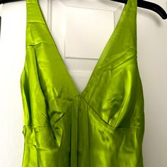 Nwt Vintage Silk Nicole Miller Dress. Needs A Pressing/Dry Cleaning But In Beautiful Condition Otherwise. Sz 2 Pastel Lime Green Color. Green Sleeveless Silk Midi Dress, Green Silk Sleeveless Midi Dress, Green Silk V-neck Dress, Green Silk Midi Dress For Night Out, Green Sleeveless Silk Mini Dress, Green Silk Sleeveless Mini Dress, Dresses Vintage, Nicole Miller, Vintage Silk