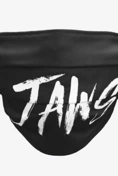 a black and white fanny bag with the word fawg written in white on it