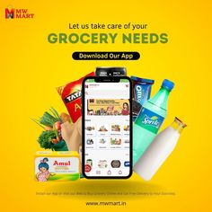 supermarket Refer And Earn Creative Ads, Order Online Creative Ads, Kirana Shop, Website Launch Idea, Grocery Design, Grocery Website, E Commerce Logo