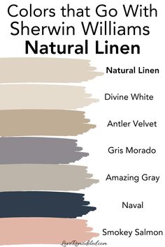 the colors that go with sherylin williams natural linen