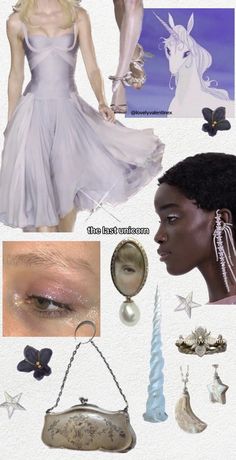 a collage of photos with different types of jewelry and accessories on it's side