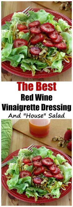 the best red wine vinaigrette dressing and i'm house salad recipe