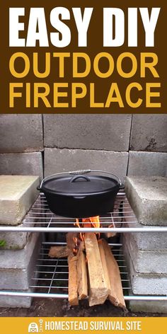 an easy diy outdoor fire place