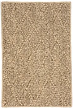 a beige rug with diamond pattern on it