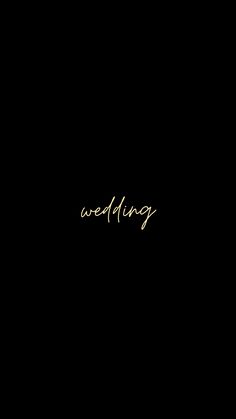 a black background with the word wedding written in gold on it's left side