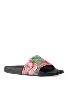 Gucci Women's Pursuit Pool Slide Sandals | Bloomingdale's Gucci Bloom Slides, Slide Sandals Outfit, Gucci Slides, Gucci Sandals, Chacos Sandals, Pool Slide, Sport Sandals, Brown Bags, Slides Shoes