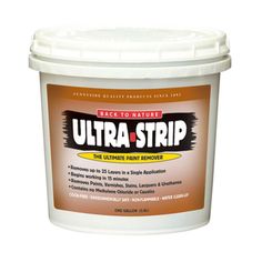 a bucket of ultra strip paint