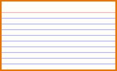 an orange and blue lined paper with lines