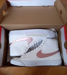 Nike Blazer Pink, Shoes Aesthetic Sneakers, Shoes Nike Blazer, Aesthetic Sneakers, Shoes Aesthetic, Girly Shoes