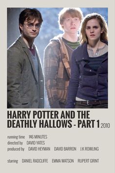 the poster for harry potter and the deathly hallows - part 1 is shown