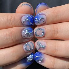 Puffy Nails, Masculine Nail Designs, Cloud Gif, Men Nails, Euphoria Nails, Natural Nails Manicure, Girls Nail Designs, Mens Nails, Hippie Nails