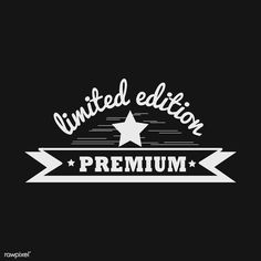 an old style logo with the words,'united edition premium'in white on a black background