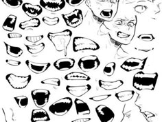 an image of various mouths and teeth