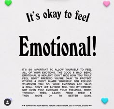 there is a sign that says it's okay to feel insecrue