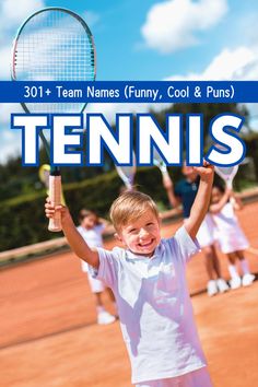 there is a young boy holding a tennis racket on the cover of this book