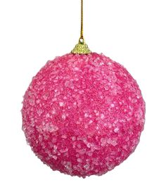 Pink Ornament Ball - 4” - Greenery MarketHoliday Ornaments85678BT Pink Crystal Ball, Glitter Ball, Wreath Making Supplies, Pink Ornament, Shatterproof Ornaments, Candy Theme, Bee Birthday, Birthday Candy, Styrofoam Ball